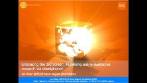 Embracing the 3rd Screen: Mobilising online qualitative research via smartphones