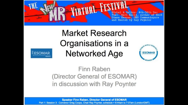 Market Research Organisations in Networked Age – An Interview with Ray Poynter