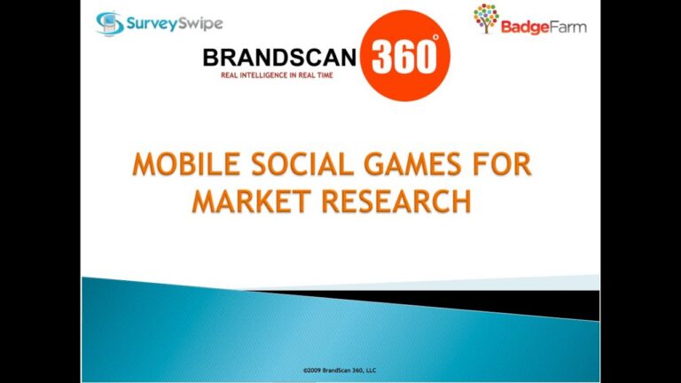 Mobile Social Games for Market Research