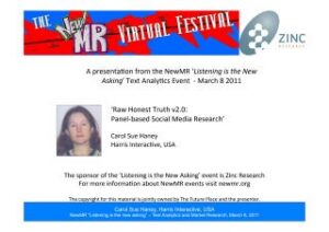 Raw Honest Truth v2.0: Panel Based Social Media Research