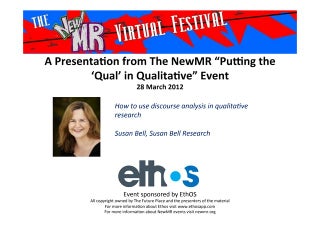 How to do discourse analysis: a case study