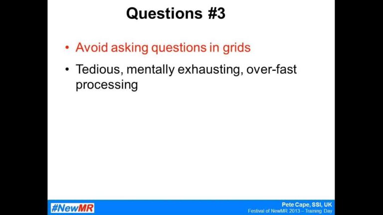 Better Questionnaire Design