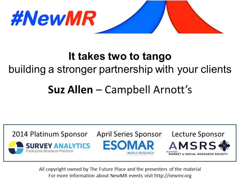 It takes two to tango: building a stronger partnership with your clients