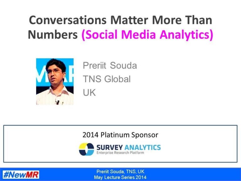 Social Media- Conversations matter more than numbers