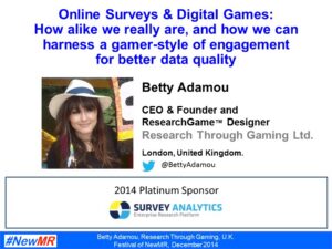 Online Surveys & Digital Games: How alike we really are, and how we can harness a gamer-style of engagement  for better data quality