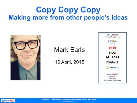 COPY, COPY, COPY – Mark Earls