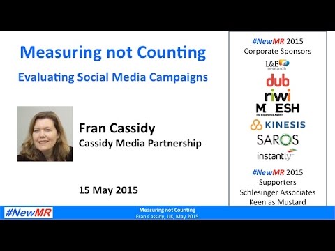 Measuring not Counting – Fran Cassidy