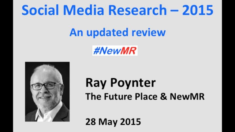 Social Media Research in 2015, Ray Poynter