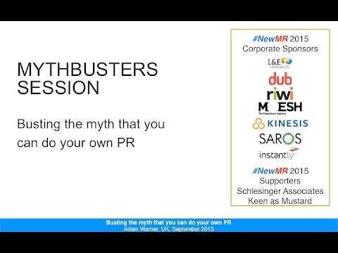 Mythbusters: Busting the myth that you can do your own PR