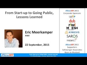 From Start-up to Going Public, Lessons Learned