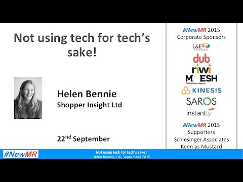 Not using tech for tech’s sake!