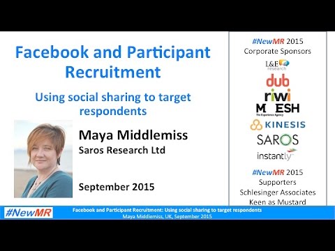 Facebook and Participant recruitment: Using Social Media to target respondents