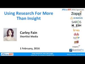 Using research for more than insight