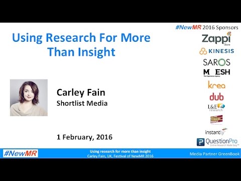Using research for more than insight