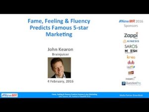 Fame, Feeling & Fluency  Predicts Famous 5-star Marketing