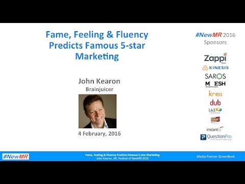 Fame, Feeling & Fluency  Predicts Famous 5-star Marketing