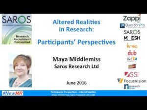 Altered Realities: the Participant’s Perspective