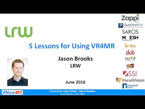 5 Lessons for Using VR4MR