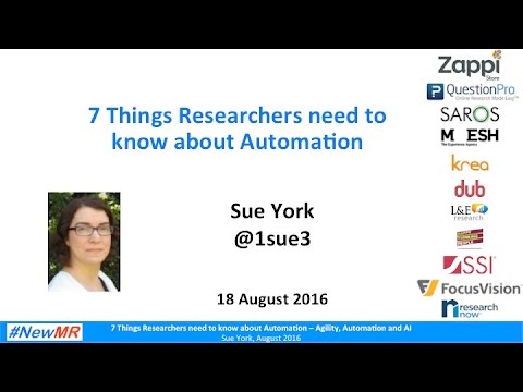 7 Things Researchers need to know about Automation