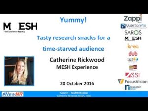 Yummy! Tasty research snacks for a time-starved audience