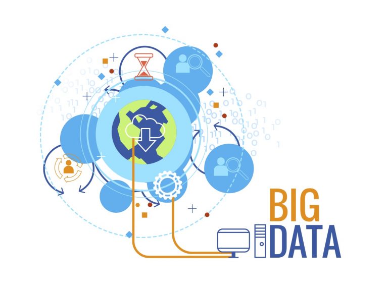 A graphic representing big data