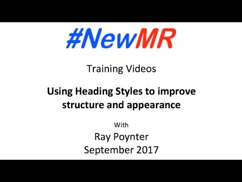 Word Video – How to use Heading Styles in Word