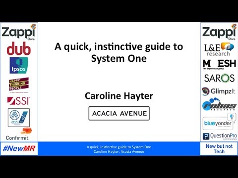 A quick, instinctive guide to System One