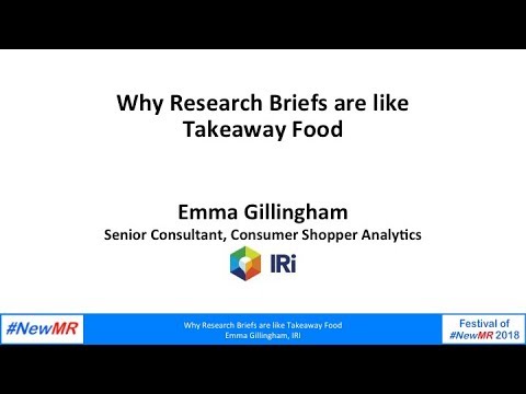 Why research briefs are like takeaway food