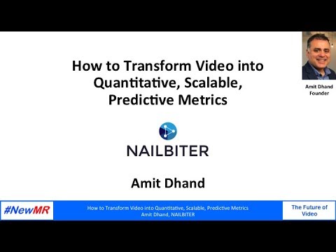 How to Transform Video into Quantitative, Scalable, Predictive Metrics