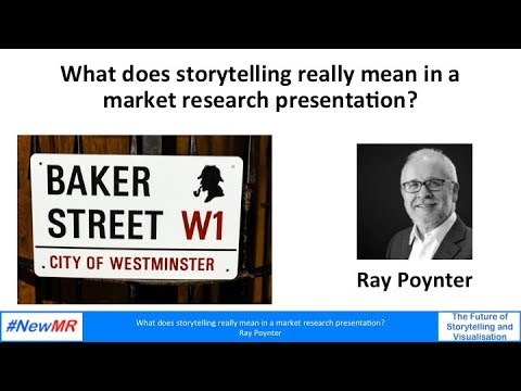 What does storytelling really mean in a market research presentation?