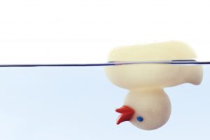 Picture of an upside down rubber duck