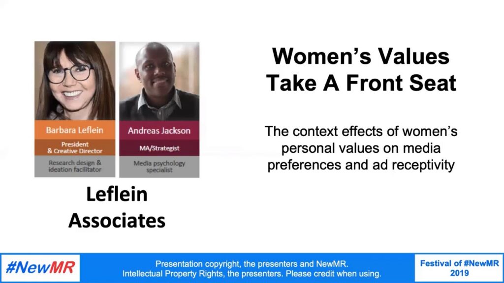 Women’s Values Take A Front Seat