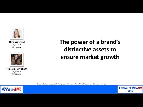 The power of a brand’s distinctive assets to ensure market growth