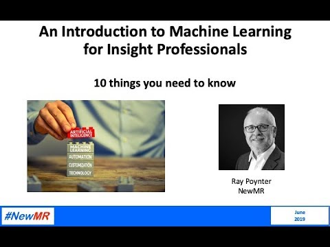An Introduction to Machine Learning for Insight Professionals