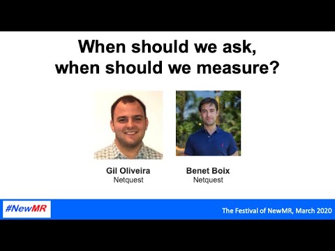 When should we ask, when should be measure?