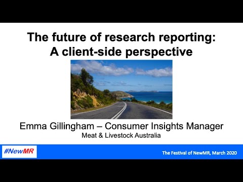 The future of research reporting – A client-side perspective