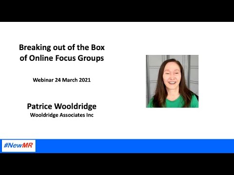 Raising the Bar for Online Focus Groups
