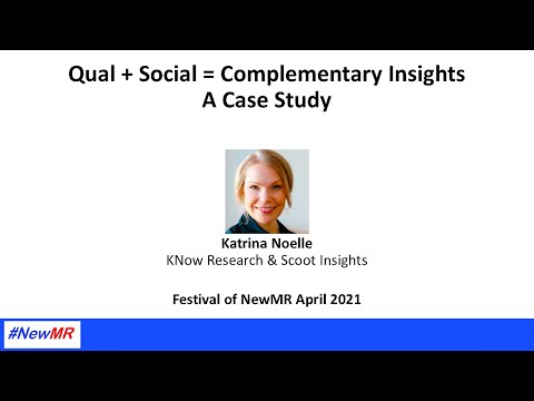 Qual + Social = Complementary Insights, A Case Study