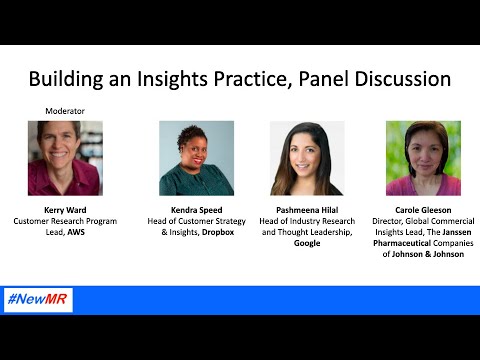 Building an Insights Practice: a Panel Discussion