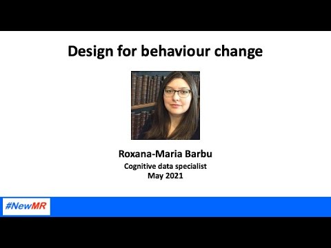Design for behaviour change