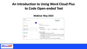 An Introduction to using Word Cloud Plus to code open-ended text