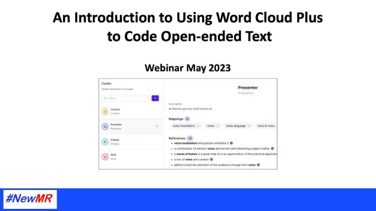 An Introduction to using Word Cloud Plus to code open-ended text