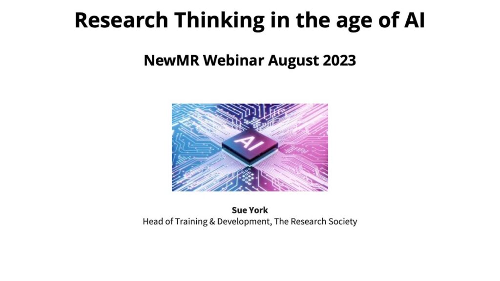 Research Thinking in the age of AI