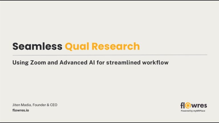 Seamless Qual Research: Uniting Zoom and Advanced AI for a streamlined Workflow