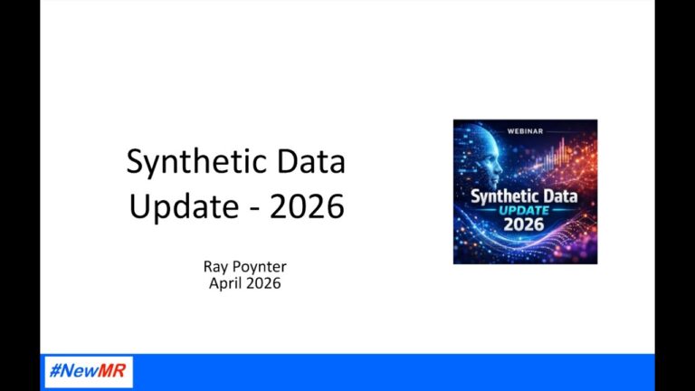 Synthetic Data Upate – April 2026