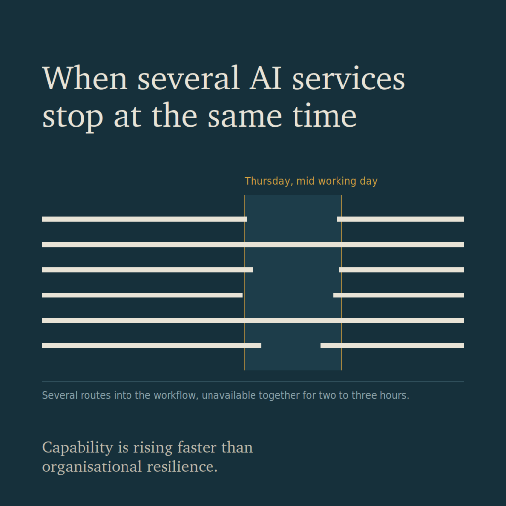 When several AI services fail at once: the continuity question for insights teams
