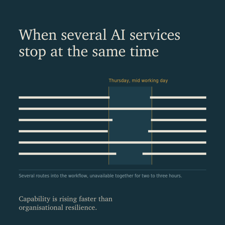When several AI services fail at once: the continuity question for insights teams